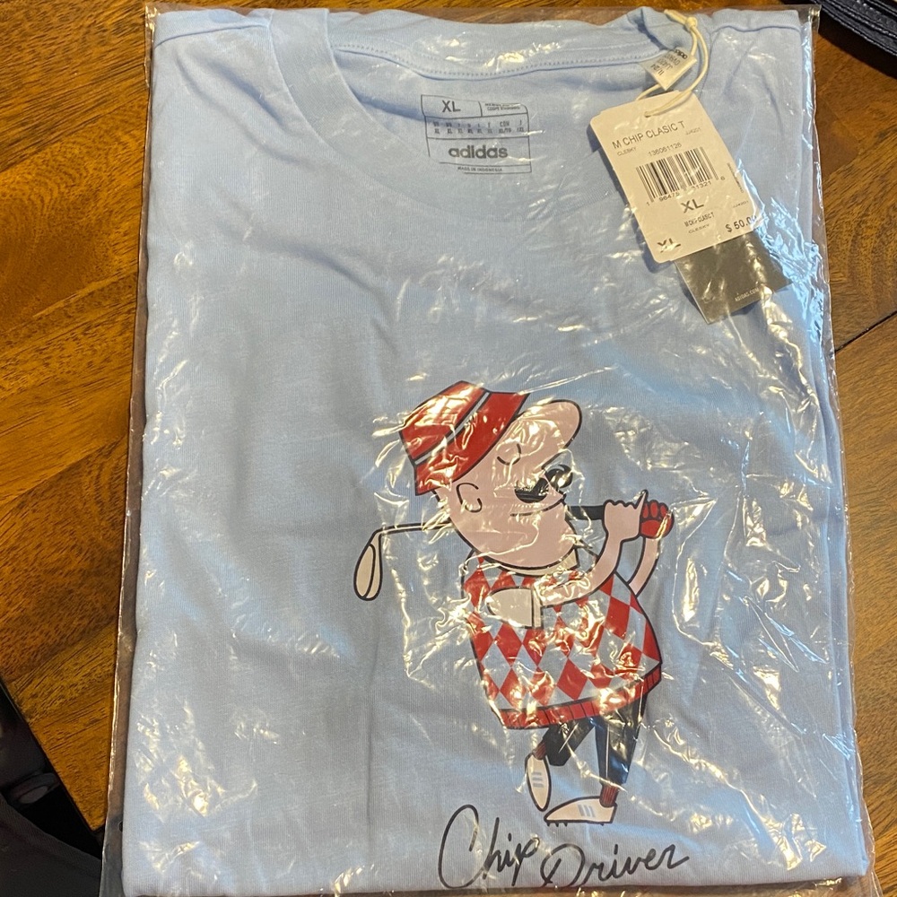 Adidas Light Blue Golf Graphic Tee